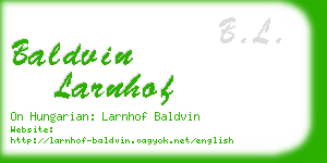 baldvin larnhof business card